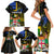 Personalised South Sea Islanders Family Matching Short Sleeve Bodycon Dress and Hawaiian Shirt Kanakas With Fiji Coat Of Arms - Wonder Print Shop