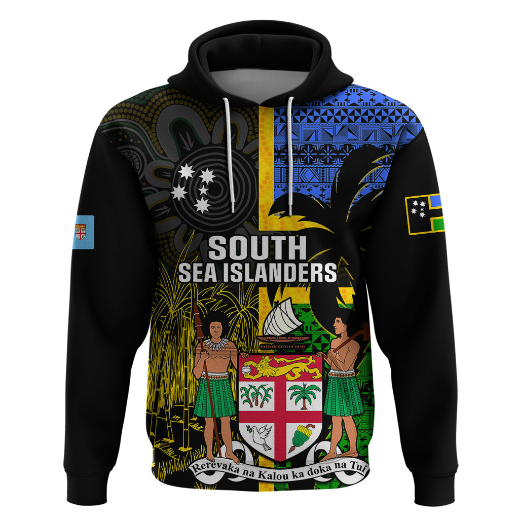 Personalised South Sea Islanders Hoodie Kanakas With Fiji Coat Of Arms - Wonder Print Shop