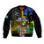 Personalised South Sea Islanders Sleeve Zip Bomber Jacket Kanakas With Fiji Coat Of Arms - Wonder Print Shop