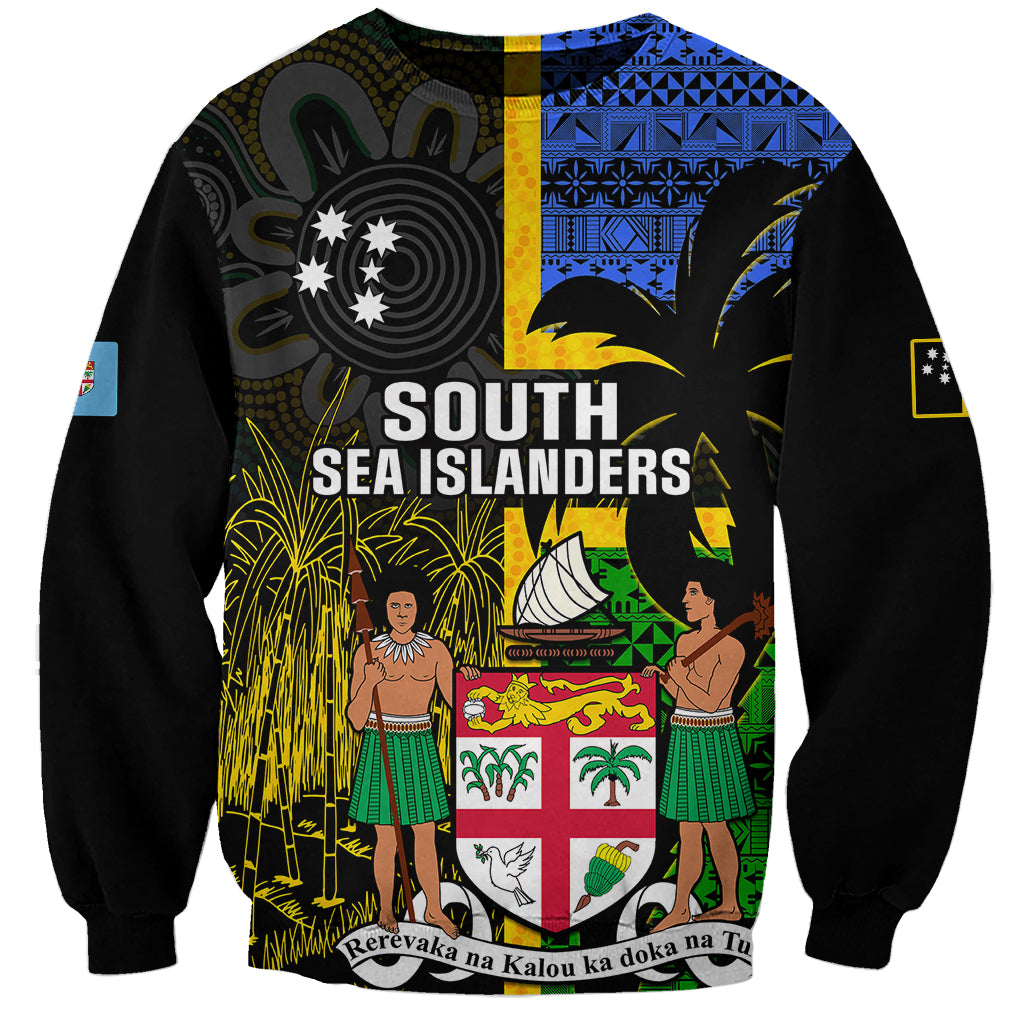 Personalised South Sea Islanders Sweatshirt Kanakas With Fiji Coat Of Arms - Wonder Print Shop