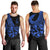 Polynesia Men Tank Top Fish Hook Tattoo Go Fishing Polynesian Pattern Blue - Wonder Print Shop