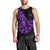 Polynesia Men Tank Top Fish Hook Tattoo Go Fishing Polynesian Pattern Purple - Wonder Print Shop