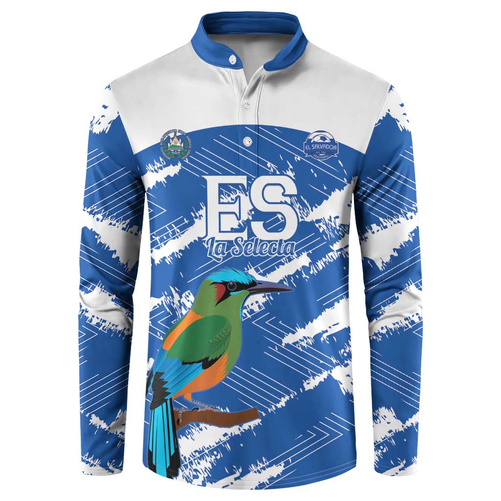 El Salvador Football Custom Button Sweatshirt La Selecta Torogoz Grunge Style - Wonder Print Shop