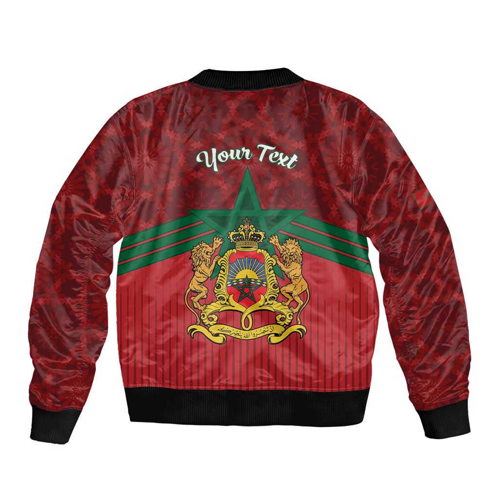 Personalized Morocco Independence Day Bomber Jacket 1956 Proud Islamic Pattern - Wonder Print Shop