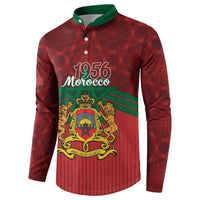 Personalized Morocco Independence Day Button Sweatshirt 1956 Proud Islamic Pattern - Wonder Print Shop