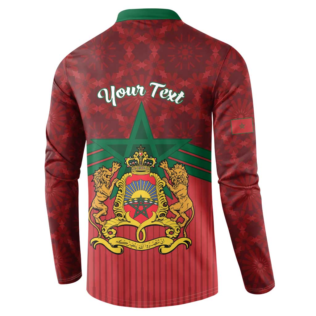 Personalized Morocco Independence Day Button Sweatshirt 1956 Proud Islamic Pattern - Wonder Print Shop