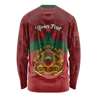 Personalized Morocco Independence Day Long Sleeve Shirt 1956 Proud Islamic Pattern - Wonder Print Shop