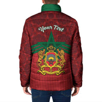 Personalized Morocco Independence Day Padded Jacket 1956 Proud Islamic Pattern - Wonder Print Shop