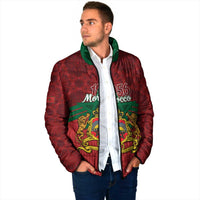 Personalized Morocco Independence Day Padded Jacket 1956 Proud Islamic Pattern - Wonder Print Shop