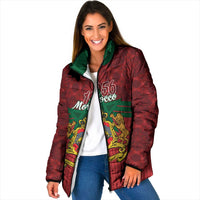 Personalized Morocco Independence Day Padded Jacket 1956 Proud Islamic Pattern - Wonder Print Shop