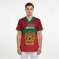 Personalized Morocco Independence Day Scrub Top 1956 Proud Islamic Pattern - Wonder Print Shop