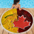 Australia And Canada Soccer Beach Blanket Matildas Combine Canucks Together - Wonder Print Shop