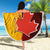 Australia And Canada Soccer Beach Blanket Matildas Combine Canucks Together - Wonder Print Shop