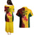 Australia And Canada Soccer Couples Matching Puletasi Dress and Hawaiian Shirt Matildas Combine Canucks Together - Wonder Print Shop