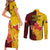 Australia And Canada Soccer Couples Matching Short Sleeve Bodycon Dress and Long Sleeve Button Shirt Matildas Combine Canucks Together - Wonder Print Shop