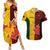 Australia And Canada Soccer Couples Matching Summer Maxi Dress and Hawaiian Shirt Matildas Combine Canucks Together - Wonder Print Shop