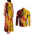 Australia And Canada Soccer Couples Matching Tank Maxi Dress and Long Sleeve Button Shirt Matildas Combine Canucks Together - Wonder Print Shop