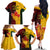 Australia And Canada Soccer Family Matching Off Shoulder Long Sleeve Dress and Hawaiian Shirt Matildas Combine Canucks Together - Wonder Print Shop