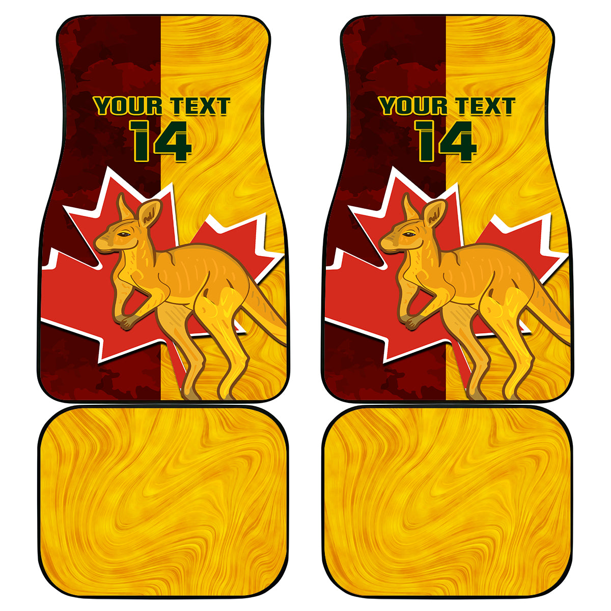 Custom Australia And Canada Soccer Car Mats Matildas Combine Canucks Together - Wonder Print Shop