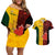 Custom Australia And Canada Soccer Couples Matching Off Shoulder Short Dress and Hawaiian Shirt Matildas Combine Canucks Together - Wonder Print Shop