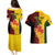 Custom Australia And Canada Soccer Couples Matching Puletasi Dress and Hawaiian Shirt Matildas Combine Canucks Together - Wonder Print Shop