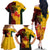 Custom Australia And Canada Soccer Family Matching Off Shoulder Long Sleeve Dress and Hawaiian Shirt Matildas Combine Canucks Together - Wonder Print Shop