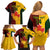 Custom Australia And Canada Soccer Family Matching Off Shoulder Short Dress and Hawaiian Shirt Matildas Combine Canucks Together - Wonder Print Shop