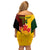 Custom Australia And Canada Soccer Family Matching Off Shoulder Short Dress and Hawaiian Shirt Matildas Combine Canucks Together - Wonder Print Shop