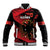 Custom Albania Football Baseball Jacket Go Kuqezinjte - Grunge Style - Wonder Print Shop