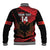 Custom Albania Football Baseball Jacket Go Kuqezinjte - Grunge Style - Wonder Print Shop