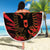 Custom Albania Football Beach Blanket Go Kuqezinjte - Grunge Style - Wonder Print Shop