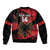 Custom Albania Football Bomber Jacket Go Kuqezinjte - Grunge Style - Wonder Print Shop