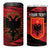 Personalised Albania Football 4 in 1 Can Cooler Tumbler Go Kuqezinjte - Grunge Style - Wonder Print Shop