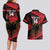 Custom Albania Football Couples Matching Long Sleeve Bodycon Dress and Hawaiian Shirt Go Kuqezinjte - Grunge Style - Wonder Print Shop