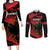 Custom Albania Football Couples Matching Long Sleeve Bodycon Dress and Long Sleeve Button Shirt Go Kuqezinjte - Grunge Style - Wonder Print Shop