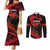 Custom Albania Football Couples Matching Mermaid Dress and Long Sleeve Button Shirt Go Kuqezinjte - Grunge Style