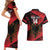 Custom Albania Football Couples Matching Short Sleeve Bodycon Dress and Hawaiian Shirt Go Kuqezinjte - Grunge Style - Wonder Print Shop