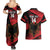 Custom Albania Football Couples Matching Summer Maxi Dress and Hawaiian Shirt Go Kuqezinjte - Grunge Style - Wonder Print Shop