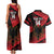 Custom Albania Football Couples Matching Tank Maxi Dress and Hawaiian Shirt Go Kuqezinjte - Grunge Style - Wonder Print Shop