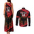 Custom Albania Football Couples Matching Tank Maxi Dress and Long Sleeve Button Shirt Go Kuqezinjte - Grunge Style - Wonder Print Shop