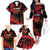 Custom Albania Football Family Matching Off The Shoulder Long Sleeve Dress and Hawaiian Shirt Go Kuqezinjte - Grunge Style - Wonder Print Shop