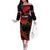 Custom Albania Football Family Matching Off The Shoulder Long Sleeve Dress and Hawaiian Shirt Go Kuqezinjte - Grunge Style - Wonder Print Shop