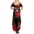 Custom Albania Football Family Matching Summer Maxi Dress and Hawaiian Shirt Go Kuqezinjte - Grunge Style - Wonder Print Shop