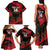 Custom Albania Football Family Matching Tank Maxi Dress and Hawaiian Shirt Go Kuqezinjte - Grunge Style - Wonder Print Shop