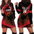 Custom Albania Football Hoodie Dress Go Kuqezinjte - Grunge Style - Wonder Print Shop