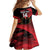 Custom Albania Football Kid Short Sleeve Dress Go Kuqezinjte - Grunge Style - Wonder Print Shop