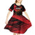 Custom Albania Football Kid Short Sleeve Dress Go Kuqezinjte - Grunge Style - Wonder Print Shop