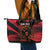 Custom Albania Football Leather Tote Bag Go Kuqezinjte - Grunge Style - Wonder Print Shop