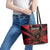 Custom Albania Football Leather Tote Bag Go Kuqezinjte - Grunge Style - Wonder Print Shop