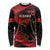 Custom Albania Football Long Sleeve Shirt Go Kuqezinjte - Grunge Style - Wonder Print Shop